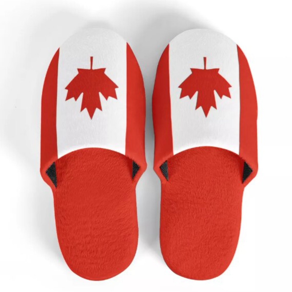 Canada flag Women's house shoe size 9-10